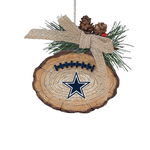 Dallas Cowboys Ball Stump Tree Ornament NFL Football by Forever Collectibles