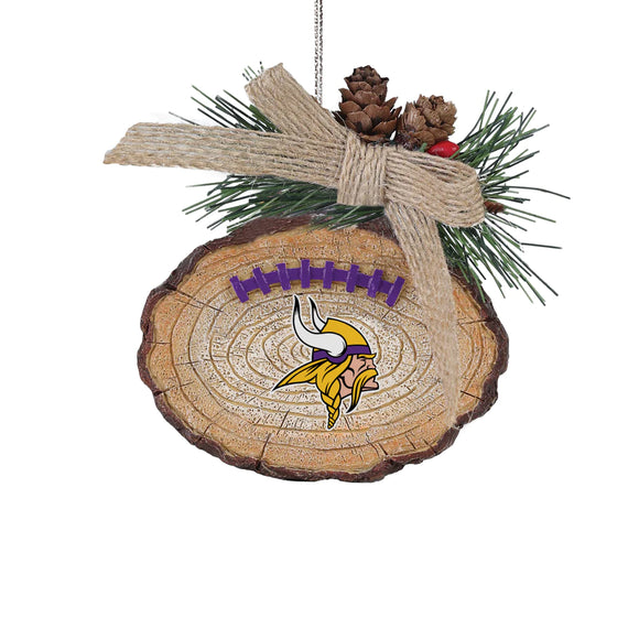Minnesota Vikings Ball Stump Tree Ornament NFL Football by Forever Collectibles