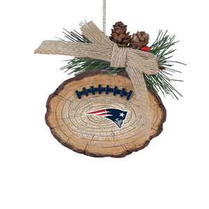 New England Patriots Ball Stump Tree Ornament NFL Football by Forever Collectibles