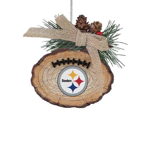 Pittsburgh Steelers Ball Stump Tree Ornament NFL Football by Forever Collectibles