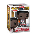 NBA Team USA Magic Johnson Basketball White Jersey #112 Pop! Vinyl Action Figure