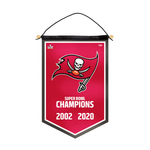 Tampa Bay Buccaneers 2021 Super Bowl LV Champions NFL Football 16x18 Victory Banner