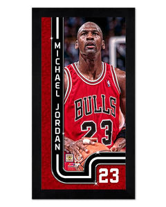 Chicago Bulls Michael Jordan 6.75" x 13" Mini Glass Front Frame NBA Basketball - Bleacher Bum Collectibles, Toronto Blue Jays, NHL , MLB, Toronto Maple Leafs, Hat, Cap, Jersey, Hoodie, T Shirt, NFL, NBA, Toronto Raptors