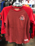 Men's Toronto FC Mitchell & Ness Heathered Red Distressed Patch Logo 3/4 Raglan T-Shirt - Bleacher Bum Collectibles, Toronto Blue Jays, NHL , MLB, Toronto Maple Leafs, Hat, Cap, Jersey, Hoodie, T Shirt, NFL, NBA, Toronto Raptors