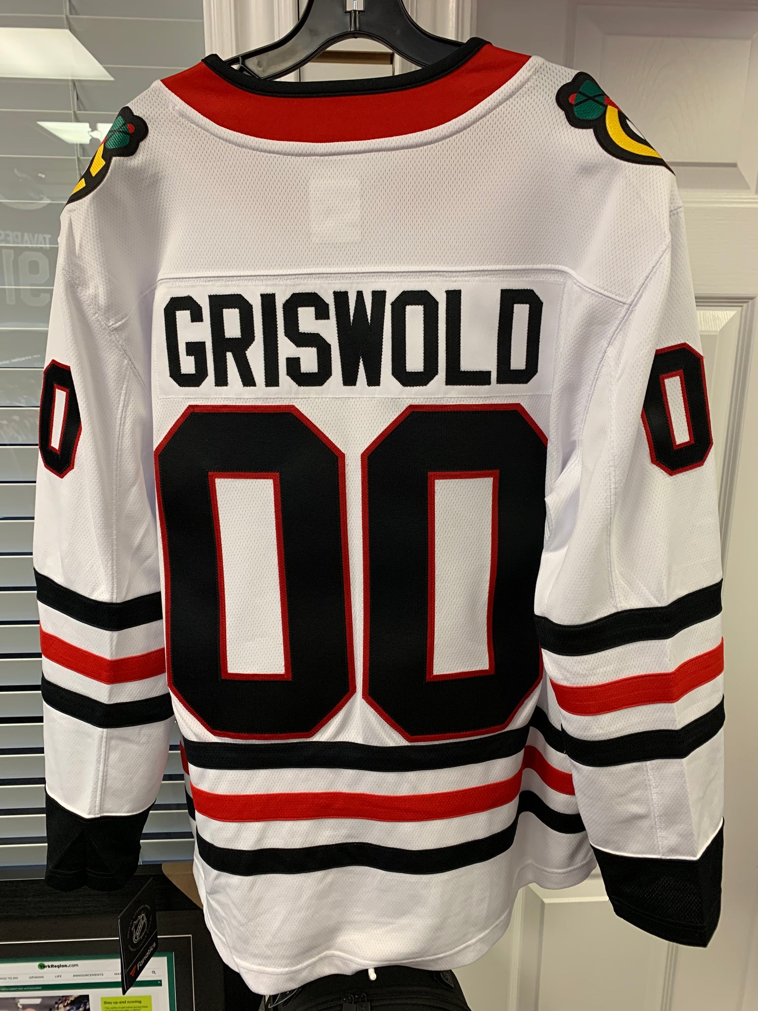 Christmas Vacation Movie Clark Griswold 00 White Hockey Jersey