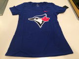 Toronto Blue Jays MLB Baseball Ladies Women's Cotton Scoop Logo T Shirt - Bleacher Bum Collectibles, Toronto Blue Jays, NHL , MLB, Toronto Maple Leafs, Hat, Cap, Jersey, Hoodie, T Shirt, NFL, NBA, Toronto Raptors
