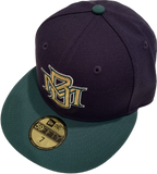 Milwaukee Brewers New Era 59fifty Vintage Retro Logo Fitted Custom Navy Green Hat Cap
