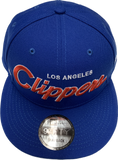 Men’s NBA Los Angeles Clippers New Era Script 9FIFTY Snapback Hat – Royal