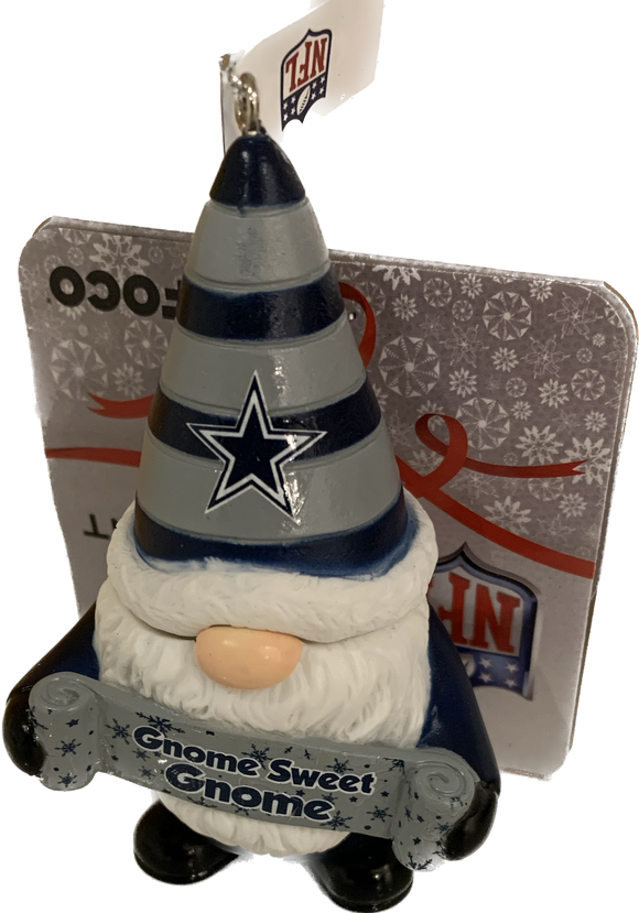 Dallas Cowboys Gnome Sweet Gnome Ornament NFL Football by Forever Collectibles