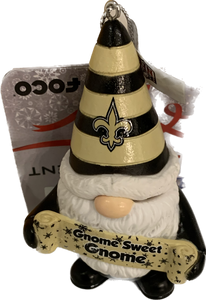 New Orleans Saints Gnome Sweet Gnome Ornament NFL Football by Forever Collectibles