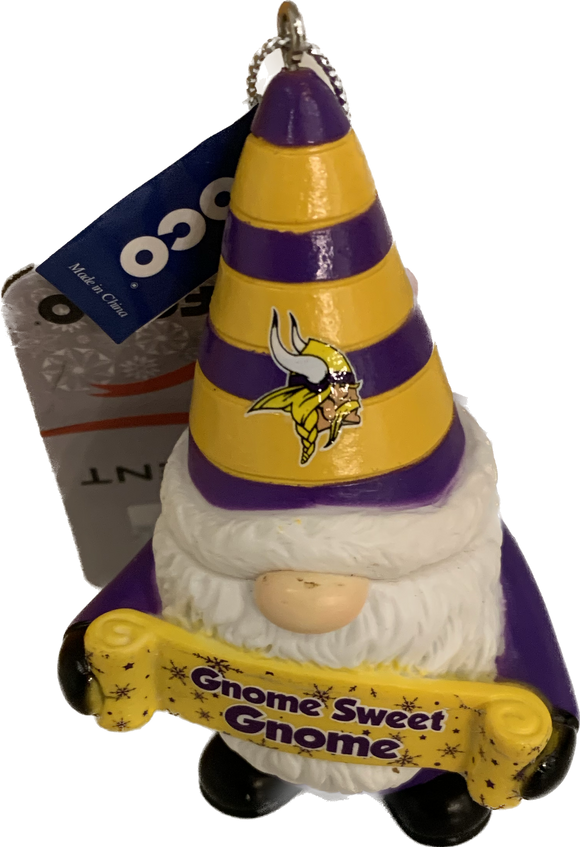 Minnesota Vikings Gnome Sweet Gnome Ornament NFL Football by Forever Collectibles