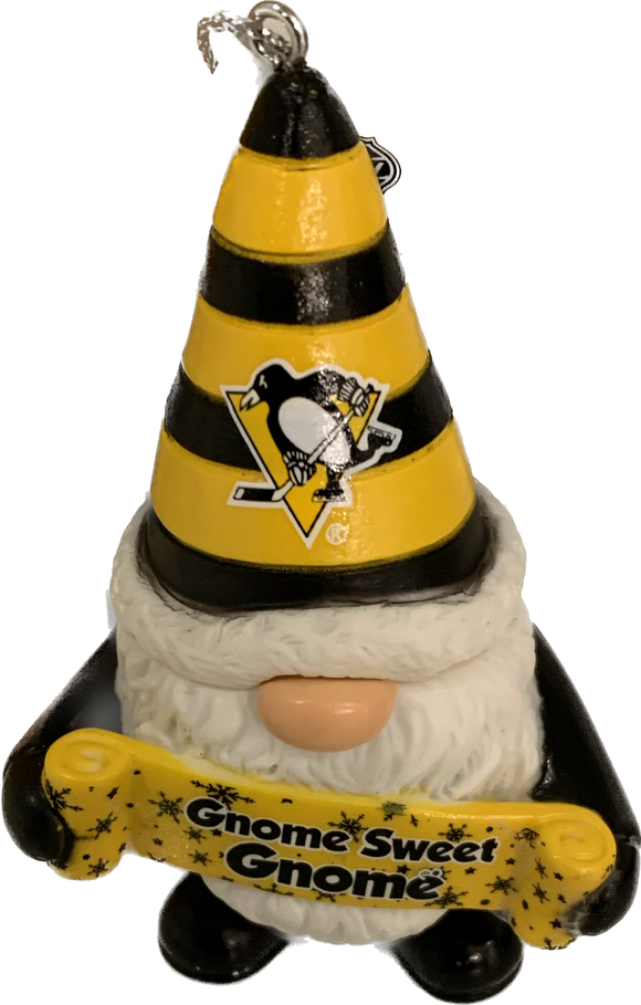 Pittsburgh Penguins Gnome Sweet Gnome Ornament NHL Hockey by Forever Collectibles