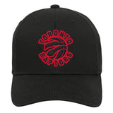 Kids Toronto Raptors Black Primary Logo & Work Mark Structured Adjustable Hat Cap - Bleacher Bum Collectibles, Toronto Blue Jays, NHL , MLB, Toronto Maple Leafs, Hat, Cap, Jersey, Hoodie, T Shirt, NFL, NBA, Toronto Raptors