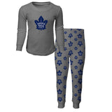 Toronto Maple Leafs 2 Piece Pyjamas Grey Primary Logo Shirt & Pants Set - Multiple Kids Sizes - Bleacher Bum Collectibles, Toronto Blue Jays, NHL , MLB, Toronto Maple Leafs, Hat, Cap, Jersey, Hoodie, T Shirt, NFL, NBA, Toronto Raptors