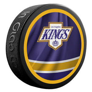 Los Angeles Kings Retro Reverse Double-Sided Logo NHL Inglasco Souvenir Puck