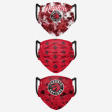 Women's Toronto Raptors NBA Basketball Foco Pack of 3 Match Day Face Covering Mask