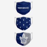 Youth Toronto Maple Leafs NHL Hockey Foco Pack of 3 Face Covering Mask