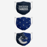 Vancouver Canucks NHL Hockey Foco Pack of 3 Adult Face Covering Mask