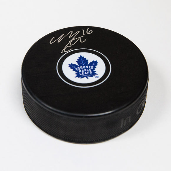 Mitch Marner Toronto Maple Leafs Signed Autograph Model Hockey Puck - Bleacher Bum Collectibles, Toronto Blue Jays, NHL , MLB, Toronto Maple Leafs, Hat, Cap, Jersey, Hoodie, T Shirt, NFL, NBA, Toronto Raptors