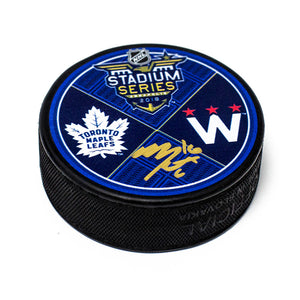 Mitch Marner Toronto Maple Leafs Autographed 2018 Stadium Series Hockey Puck - Bleacher Bum Collectibles, Toronto Blue Jays, NHL , MLB, Toronto Maple Leafs, Hat, Cap, Jersey, Hoodie, T Shirt, NFL, NBA, Toronto Raptors