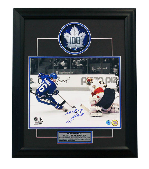 Mitch Marner Toronto Maple Leafs Autographed Rookie Breakaway Goal - Frame - Bleacher Bum Collectibles, Toronto Blue Jays, NHL , MLB, Toronto Maple Leafs, Hat, Cap, Jersey, Hoodie, T Shirt, NFL, NBA, Toronto Raptors