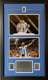 Lionel Messi Qatar 2022 World Cup Winner Framed Display Dual Photo with Reproduced Digital Signature