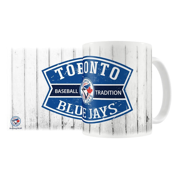 Toronto Blue Jays 15oz. Barn Board Ceramic MLB Baseball C-Handle Mug