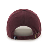 Men's New York Yankees 47 Brand Dark Maroon Clean Up Adjustable Buckle Cap Hat