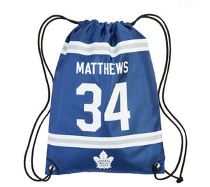 Toronto Maple Leafs Forever Collectibles NHL Player Drawstring Gym Bag - Auston Matthews - Bleacher Bum Collectibles, Toronto Blue Jays, NHL , MLB, Toronto Maple Leafs, Hat, Cap, Jersey, Hoodie, T Shirt, NFL, NBA, Toronto Raptors