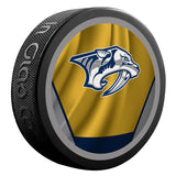 Nashville Predators Retro Reverse Double-Sided Logo NHL Inglasco Souvenir Puck