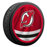 New Jersey Devils Retro Reverse Double-Sided Logo NHL Inglasco Souvenir Puck