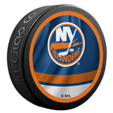 New York Islanders Retro Reverse Double-Sided Logo NHL Inglasco Souvenir Puck