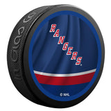 New York Rangers Retro Reverse Double-Sided Logo NHL Inglasco Souvenir Puck