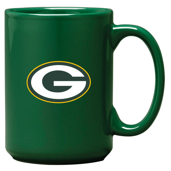 Green Bay Packers Primary Logo Team Colour NFL Football 15oz Sculpted El Grande C-Handle Mug