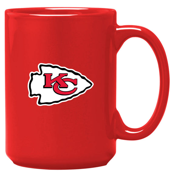 Kansas City Chiefs Primary Logo Team Colour NFL Football 15oz Sculpted El Grande C-Handle Mug