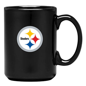 Pittsburgh Steelers Primary Logo Team Colour NFL Football 15oz Sculpted El Grande C-Handle Mug