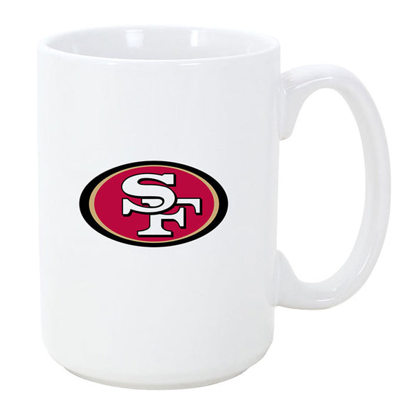 San Francisco 49ers Primary Logo Team Colour NFL Football 15oz Sculpted El Grande C-Handle Mug