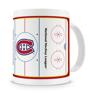 Montreal Canadiens 15oz. Centre Ice Ceramic Hockey Rink NHL C-Handle Mug