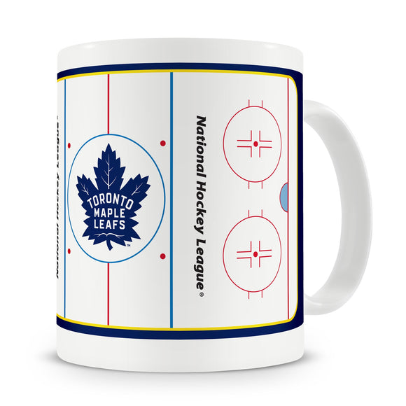 Toronto Maple Leafs 15oz. Centre Ice Ceramic Hockey Rink NHL C-Handle Mug - Bleacher Bum Collectibles, Toronto Blue Jays, NHL , MLB, Toronto Maple Leafs, Hat, Cap, Jersey, Hoodie, T Shirt, NFL, NBA, Toronto Raptors
