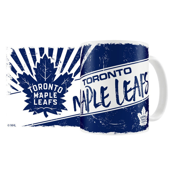 Toronto Maple Leafs 15oz. White & Blue Ceramic NHL Hockey  C-Handle Mug - Bleacher Bum Collectibles, Toronto Blue Jays, NHL , MLB, Toronto Maple Leafs, Hat, Cap, Jersey, Hoodie, T Shirt, NFL, NBA, Toronto Raptors