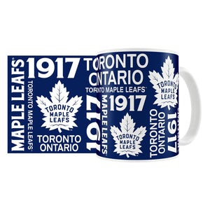 Toronto Maple Leafs 15oz. White & Blue Ceramic NHL Hockey  C-Handle Mug - Bleacher Bum Collectibles, Toronto Blue Jays, NHL , MLB, Toronto Maple Leafs, Hat, Cap, Jersey, Hoodie, T Shirt, NFL, NBA, Toronto Raptors