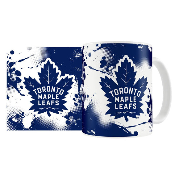 Toronto Maple Leafs 15oz. White & Blue Ceramic NHL Hockey C-Handle Mug - Bleacher Bum Collectibles, Toronto Blue Jays, NHL , MLB, Toronto Maple Leafs, Hat, Cap, Jersey, Hoodie, T Shirt, NFL, NBA, Toronto Raptors
