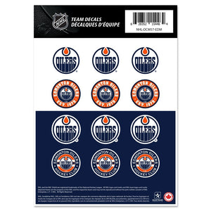 Edmonton Oilers 5" x 7" Team Mini Logos 12 Decal Sticker Set NHL Hockey - Bleacher Bum Collectibles, Toronto Blue Jays, NHL , MLB, Toronto Maple Leafs, Hat, Cap, Jersey, Hoodie, T Shirt, NFL, NBA, Toronto Raptors