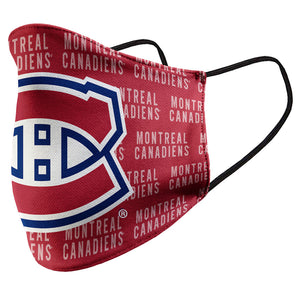 Montreal Canadiens NHL Wall Paper Primary Logo Mustang Adult Face Covering Mask