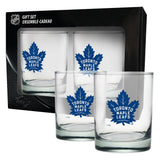 Toronto Maple Leafs Rocks Glass Set of Two 13.5oz in Gift Box - Bleacher Bum Collectibles, Toronto Blue Jays, NHL , MLB, Toronto Maple Leafs, Hat, Cap, Jersey, Hoodie, T Shirt, NFL, NBA, Toronto Raptors