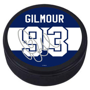 Toronto Maple Leafs Doug Gilmour Replica Players Commemorative Hockey Puck - Bleacher Bum Collectibles, Toronto Blue Jays, NHL , MLB, Toronto Maple Leafs, Hat, Cap, Jersey, Hoodie, T Shirt, NFL, NBA, Toronto Raptors