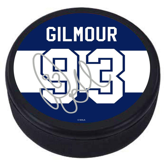 Toronto Maple Leafs Doug Gilmour Replica Players Commemorative Hockey Puck - Bleacher Bum Collectibles, Toronto Blue Jays, NHL , MLB, Toronto Maple Leafs, Hat, Cap, Jersey, Hoodie, T Shirt, NFL, NBA, Toronto Raptors