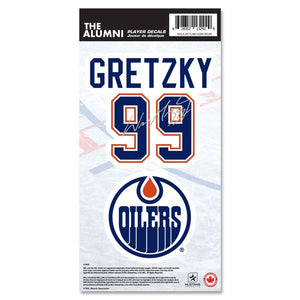 Edmonton Oilers Wayne Gretzky Name & Number Decal Sticker Set