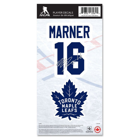 Toronto Maple Leafs Mitch Marner Name & Number Decal Sticker Set - Bleacher Bum Collectibles, Toronto Blue Jays, NHL , MLB, Toronto Maple Leafs, Hat, Cap, Jersey, Hoodie, T Shirt, NFL, NBA, Toronto Raptors