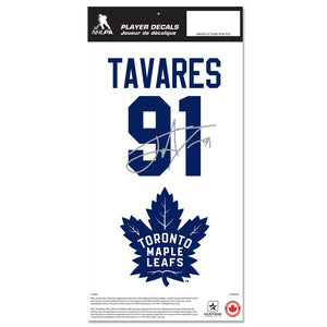 Toronto Maple Leafs John Tavares Name & Number Decal Sticker Set - Bleacher Bum Collectibles, Toronto Blue Jays, NHL , MLB, Toronto Maple Leafs, Hat, Cap, Jersey, Hoodie, T Shirt, NFL, NBA, Toronto Raptors